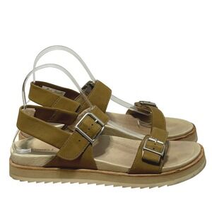 Merrell Women's Juno Camel Buckled Slingback Open Toe Sandals - Size 9 & 40